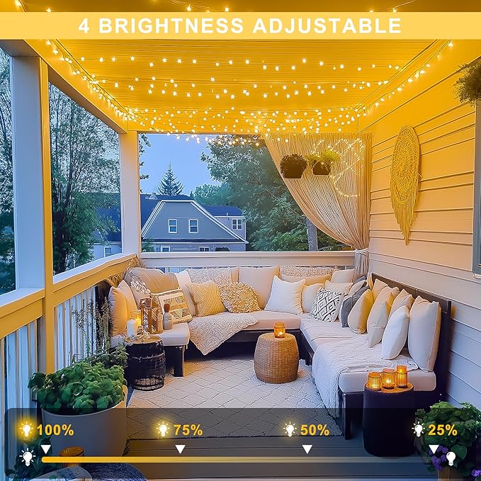 String Lights 800 LED Warm White Outdoor Indoor with Remote