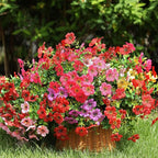 Artificial Flowers Outdoor Fake Plants, Faux Silk Flowers Plastic Plants for Outdoors Indoor Outside Front Porch Hanging Planter Window Box Garden Home Spring Decoration, 14 Pack (Mix)