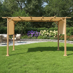 Garden Winds Durable Replacement Canopy Top Cover Compatible with The 49964, 23700 Aldi Gardenline Belavi and Shoprite Pergola - Classic Sand Beige, 350