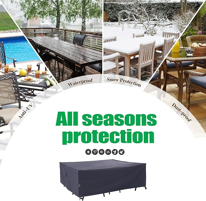 F&J Outdoors Patio Furniture Covers, Waterproof UV Resistant Rip-stop Cover - Image 8
