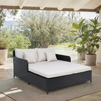 Safavieh Outdoor Collection PAT7500 Daybed, Black/Light Grey