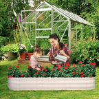 GADI 67-Inch Raised Garden Bed, Metal Planter Box for Vegetables and Flowers, Large Outdoor Gardening Kit, Easy DIY Assembly, Weather-Resistant & Rust-Proof