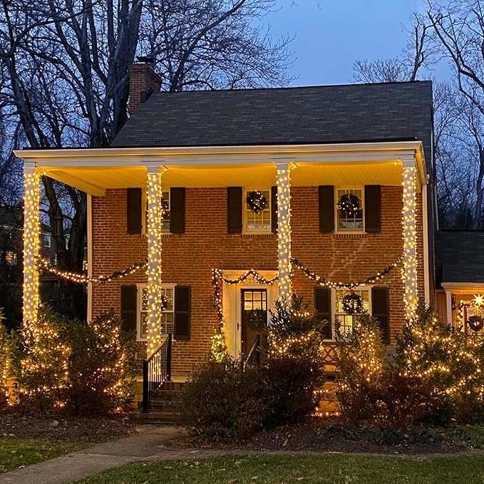 String Lights 272 Ft 1000 Warm White LEDs with Remote and 8 Modes