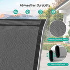 Patio Chairs Set of 6, Easily Set Up Stackable Outdoor Dining Chairs with High Back and Wide Seat, All Weather Breathable Outdoor Chairs Set of 6 with Metal Frame for Backyard Deck Pool, Black