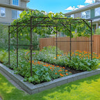 DoCred Tall Garden Arch Trellis for Climbing Plants, 79 Inch Tall Metal Plant Support Trellis Archway for Climbing Vine Vegetable/Fruit/Flower Outdoor Yard Lawn Garden Arch Tunnel Trellis