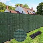 UPGRADE Privacy Fence Screen 4'x43' Dark Green Outdoor 90% Visibility Blockage 170 GSM Mesh Shade Cover Panels for Backyard,Balcony,Home Decoration with Zip Ties,Customized Avaliable