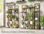 EnHomee Plant Stand Indoor Wood Plant Stand Outdoor Plant Shelves for Multiple Plants Stands with 11-16 Potted for Living Room Patio Balcony Yard Garden 34.2''W×11.8''D×47.4''H