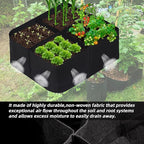 CJGQ Fabric Raised Garden Beds Outdoor, 2X2 Ft 4 Grids Plant Grow Bags,Vegetables Planter Raised Bed for Growing Potatoes Flowers, Square Plant Growing Container Bags for Outdoor Indoor