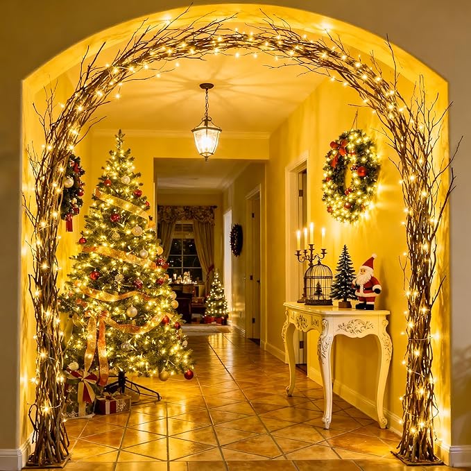 String Lights, 168FT 600 LED Warm White with Remote and 8 Modes