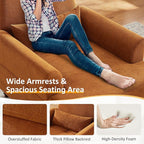 Chaise Lounge Chair Indoor with Adjustable Backrest, Upholstered Mid-Century Reading Chair, Oversized Accent Armchair for Living Room & Bedroom, Comfy Single Sofa Chair, Modern Living Room Chair