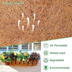 Coco Liners for Planters - 4 Pack 36 Inch Trough Coconut Liners for Planters, Window Box Coco Liners, 100% Natural Coconut Fiber Liners for Wall Hanging Basket, Window Box, Fence Baskets