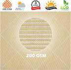 Royal Shade 10' x 20' Beige Rectangle Sun Shade Sail Canopy Outdoor Patio Fabric Screen Awning RTAPR1020 - UPF50+ 95% UV Blockage, Heavy Duty, Water & Air Permeable (We Make Custom Size)