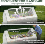 Raised Garden Bed with Self-Watering System, 6x3x1 ft Elevated Planter Boxes Outdoor with PE Cover, Galvanized Raised Beds for Gardening,Vegetables,Flowers, Backyard, Patio