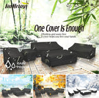 JinHrtoyi 3-Seater Outdoor Couch Cover, 85Wx38Dx35H inches Outdoor Furniture - Image 6