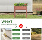 SoliWood Set of 2 Raised Garden Bed with Legs, 31x16x31'', Outdoor Wood Elevated Planter Box, Thick Legs, w/Liner