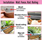 LaLaGreen Large Wall Planter Outdoor - 2 Pack, 14 Inch Large Fence Hanging Flower Baskets with Coco Liner, Herb Pots Holder Rail Planter Outside Railing Deck Porch Balcony Vertical Garden Privacy Wall