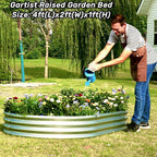 2 pcs 4×2×1 ft Raised Garden Bed for Outdoor, Easy Assembly Galvanized Planter Box for Vegetables, Flowers & Herbs