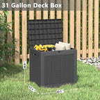 KAMABOKO 30 Gallon Outdoor Storage Box, Resin Deck Boxes Indoor and outdoor - Image 2