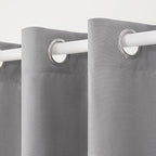 TOWN & COUNTRY BASICS Cabana Solid Heavyweight Indoor Outdoor Curtains, Light Filtering Opacity with Grommet Top, Water Repellent, 2-Pack Set, 54"x108", Medium Grey