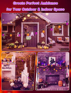 String Lights, 25 FT G40 LED Globe Lights with Orange and Purple Bulbs