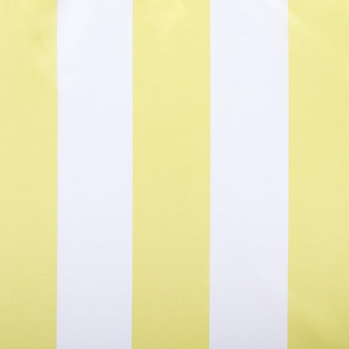 Sun Zero Valencia 2-Pack Cabana Stripe Indoor/Outdoor UV Protectant Energy Efficient Grommet Curtain Panel Pair, Yellow, 54" x 84"
