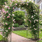 DoCred Tall Garden Arch Trellis for Climbing Plants, 83 Inch Tall Metal Plant Support Trellis Archway for Climbing Vine Vegetable/Fruit/Flower Outdoor Yard Lawn Garden Arch Tunnel Trellis