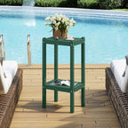 Costaelm Outdoor Side Table, 2-Tier Small Patio Coffee Tables - Image 2