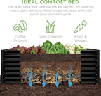 Best Choice Products 6x3x2ft Outdoor Metal Raised Garden Bed, Deep Root Box Planter for Vegetables, Flowers, Herbs, 269 Gallon Capacity, 100% Non Toxic Materials - Black
