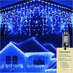 String Lights, 99 ft Outdoor LED Strand with 1216 Bulbs, Blue