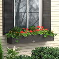 Mayne Vista 5ft Modern Window Box Planter with Panel Design and Drainage Hole