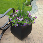 Mayne 5873-B Polyethylene Planter, Black 16x16