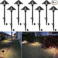 SUNVIE 8-Pack Low Voltage Landscape Pathway Lights 12-24V 3W LED Landscape Lighting 3000K Outdoor Pathway Lighting IP65 Waterproof Aluminum Wired Path Lights for Yard Garden Walkway, ETL Listed Cord