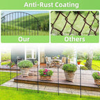 Decorative Garden Fence 40in x12ft, 5 Pack No Dig Fence Animal Barrier - Image 6