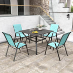 Patio Chairs Set of 4, Stackable Outdoor Dining