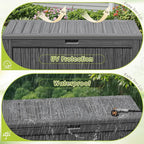 Devoko 125 Gallon Outdoor Storage Box, Waterproof Resin Deck Box for Patio Furniture, Lockable Container for Garden Cushions & Pool Supplies (Gray, 125 Gallon)