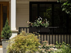 Veradek Block Series Railing Planter - Rectangular Flower Box for Outdoor Balcony/Fence | Durable All-Weather Use with Adjustable Brackets | Modern Décor for Flowers, Succulents, Hanging Plants