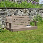 Highwood Weatherly Porch Swing, 4 Feet, Woodland Brown