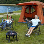 TIMBER RIDGE Hammock Camping Chair with Adjustable Backrest, Heavy Duty Folding Hammock Chair Supports 300lbs, Portable Hammock Chair for Camping, Travelling and Patio, Tan 2 Pack
