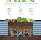 Best Choice Products 8x2x2ft Raised Outdoor Metal Garden Bed, Deep Root Box Planter for Vegetables, Flowers, Herbs, 240 Gallon Capacity, 100% Non Toxic Materials - Mist Blue