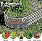 4x2x1ft-2pcs-Oval Raised Garden Bed Kit, Galvanized Planter Garden Boxes Outdoor, Metal Raised Garden Beds for Vegetables,Fruits, Flower,Silver