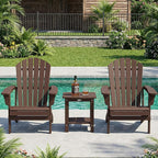 Y&M Outdoor Side Table, HIPS Adirondack Small Double Layer Table, Waterproof Square Outside Table, Balcony End Tables for Patio, Pool, Porch, Deck, Indoor or Outdoor Use, Coffee