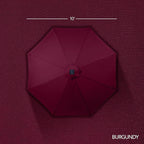 Best Choice Products 10ft Solar LED Offset Cantilever Hanging Market Patio Umbrella, Smooth 360° Rotation, 8 Sturdy Ribs, Easy Adjustment - Burgundy