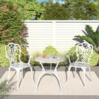 Patio Bistro Set of 2, Cast Aluminum, Outdoor Set w/Umbrella Hole, 3 Piece - Image 6