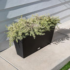 Veradek Pure Series Midori Trough Planter - Large Rectangular Planter for Indoor or Outdoor Deck/Porch | Durable All-Weather Use with Drainage Holes | Modern Decor for Shrubs, Flowers, Small Plants