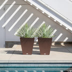 Veradek Pure Series Nobleton Plastic Planter - Large Pots for Indoor or Outdoor Porch/Patio | Durable All-Weather Use with Drainage Holes | Modern Planter Décor for Flowers, Shrubs, Trees