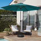 Best Choice Products 10ft Outdoor Table Compatible Steel Polyester Market Patio Umbrella w/Crank and Easy Push Button Tilt
