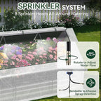 Raised Garden Bed with Self-Watering System, 8x4x1 ft Elevated Planter Boxes Outdoor with PE Cover, Galvanized Raised Beds for Gardening,Vegetables,Flowers, Backyard, Patio