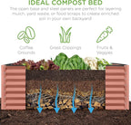 Best Choice Products 6x3x2ft Outdoor Metal Raised Garden Bed, Deep Root Box Planter for Vegetables, Flowers, Herbs, 269 Gallon Capacity, 100% Non Toxic Materials - Terracotta