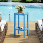 Costaelm Outdoor Side Table, 2-Tier Small Patio Coffee Tables by Costaelm