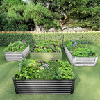 6x3x2FT Galvanized Raised Garden Bed,Galvanized Planter Boxes Outdoor, Large Metal Raised Garden Beds for Vegetables-Silver